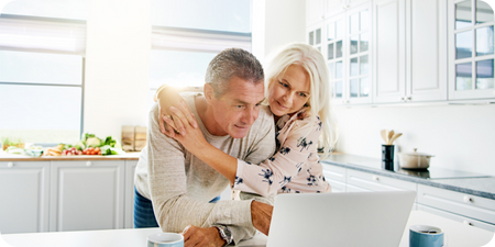 Family doing end of life planning and digital legacy planning together with estate documents